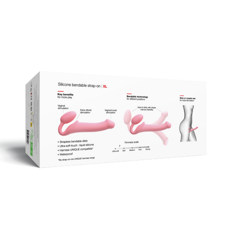 Strap-On-Me - Semi-Realistische Buigbare Strap-On Dildo Maat XL - Roze