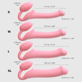 Strap-On-Me - Semi-Realistische Buigbare Strap-On Dildo Maat XL - Roze