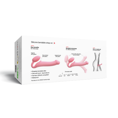 Strap-On-Me - Semi-Realistische Buigbare Strap-On Dildo Maat S - Roze