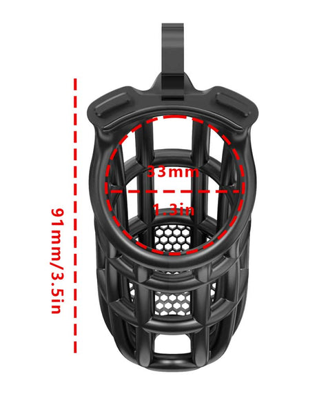 Rimba P-Cage - P-Cage PC06 - Peniskooi Maat L - Zwart