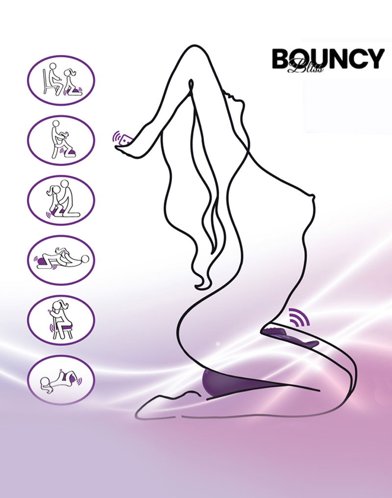 Bouncy Bliss - Flow - Zit-vibrator - Paars