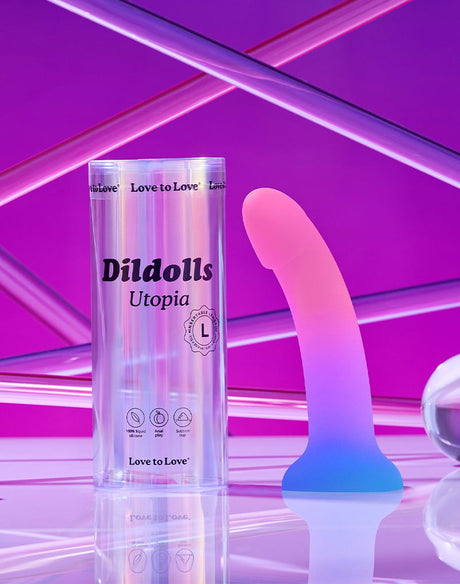 Love to Love - Utopia - Dildolls - Maat L - Roze/Violet/Blauw