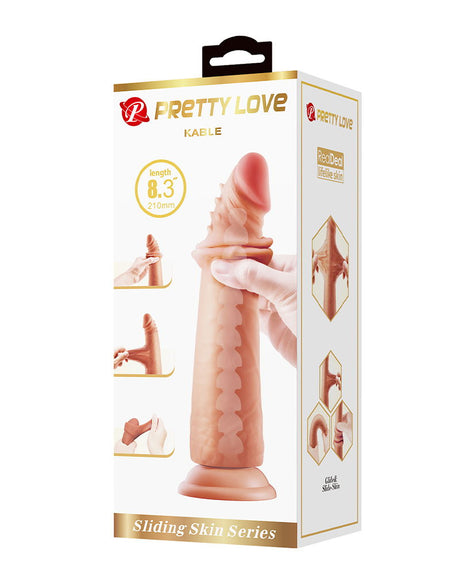 Pretty Love - Kable - Sliding Skin Realistische Dildo 21cm - Licht Bruin
