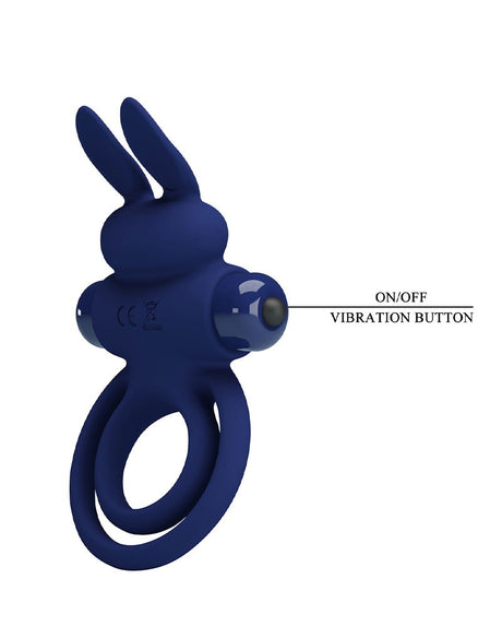 Pretty Love - Darey - Rabbit Cock Ring - Donkerblauw