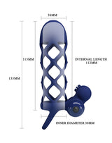 Pretty Love - Giann - Vibrerende Cock Sleeve - Donkerblauw