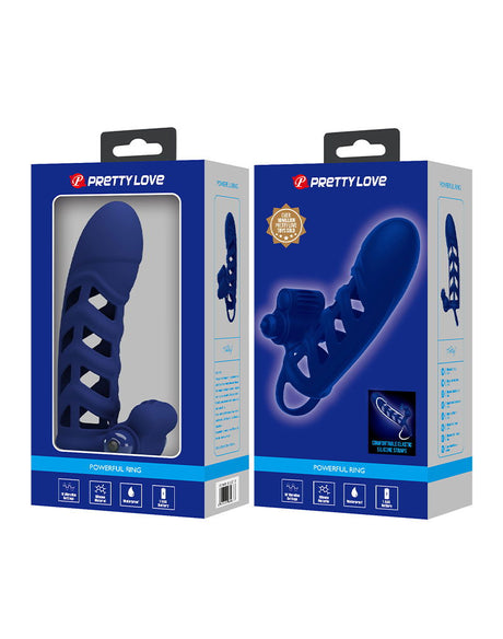 Pretty Love - Altaf - Vibrerende Cock Sleeve - Donkerblauw