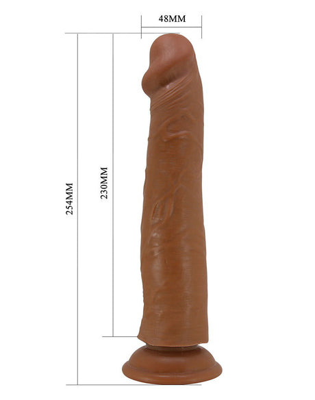 Pretty Love - Sharife - Sliding Skin Realistische Dildo 25,4cm - Bruin