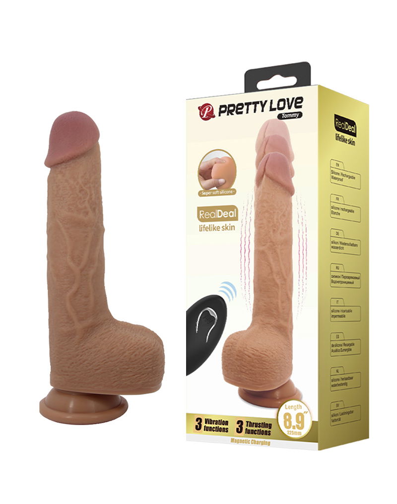 Pretty Love - Tommy - Lifelike Skin Vibrator - Lichtbruin