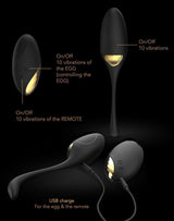 Dorcel - Secret Orgasm - Remote Control Egg - Zwart 6072424