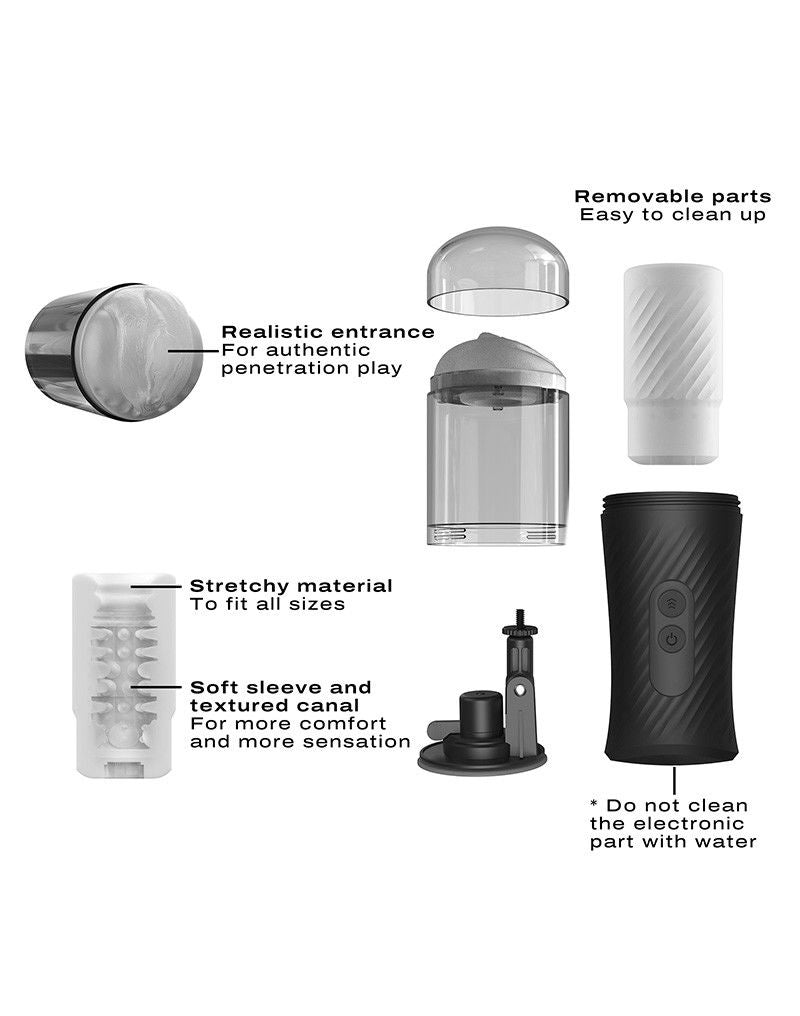 Dorcel - Thrust Blow - Automatische Stotende Masturbator - Zwart