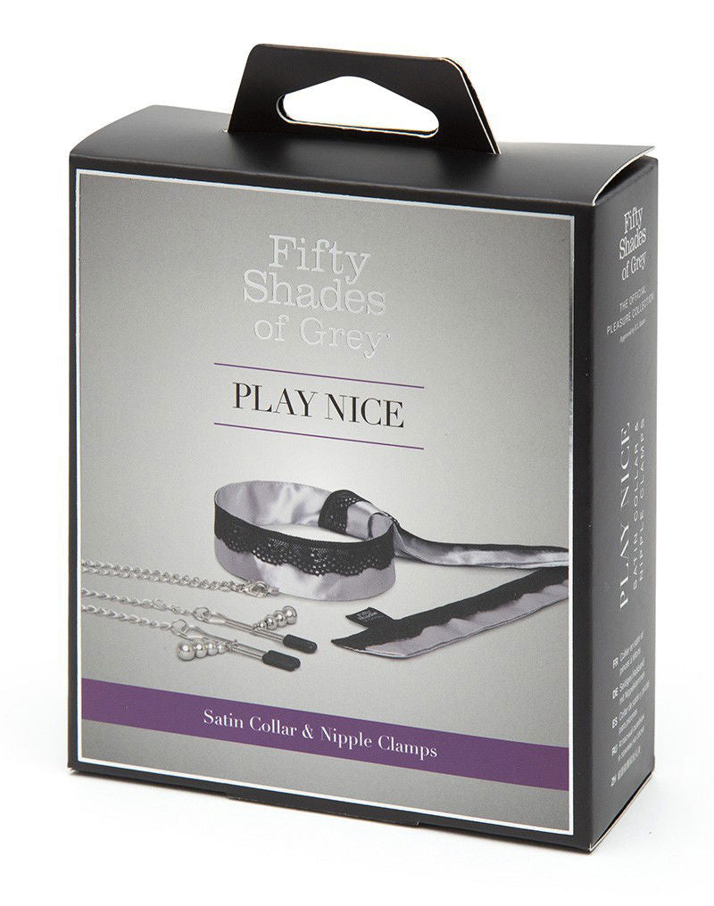 Fifty Shades of Grey - Satijnen & Kanten Halsband & Tepelklemmen