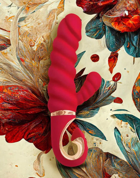 Gvibe - GCandy Mini - Geribbelde Rabbit Vibrator - Rood