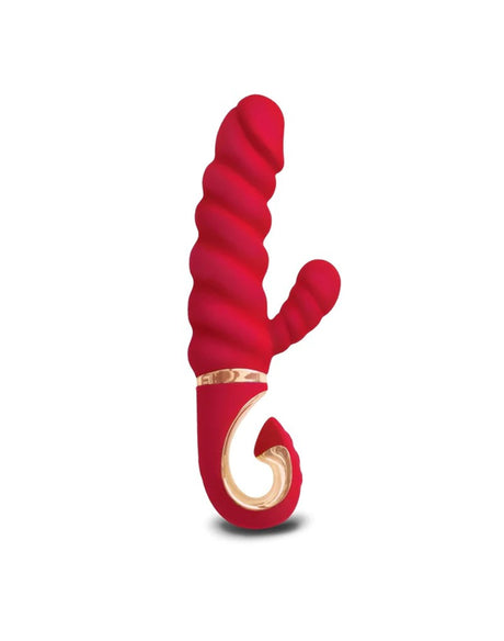 Gvibe - GCandy Mini - Geribbelde Rabbit Vibrator - Rood