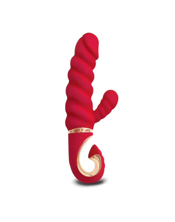Gvibe - GCandy Mini - Geribbelde Rabbit Vibrator - Rood