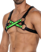 H4RNESS van C4M - 4WAY Harnas - Blazing Groen