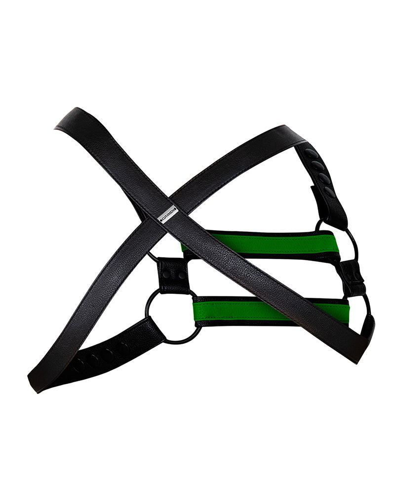 H4RNESS van C4M - 4WAY Harnas - Blazing Groen