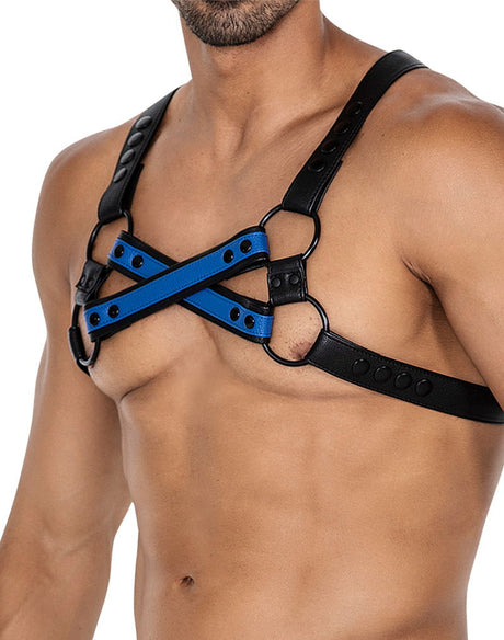 H4RNESS by C4M - 4WAY Harnas - Stralend Blauw