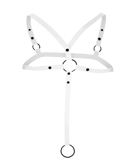 H4RNESS by C4M - C-Ring Gekruist Harnas - Wit