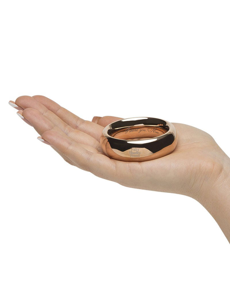 I Want You. Now - FSoG "Freed" Steel Love Ring 44mm