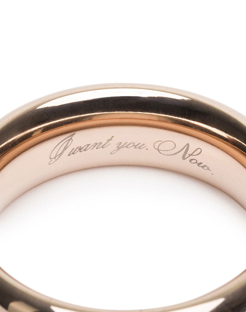 I Want You. Now - FSoG "Freed" Steel Love Ring 44mm