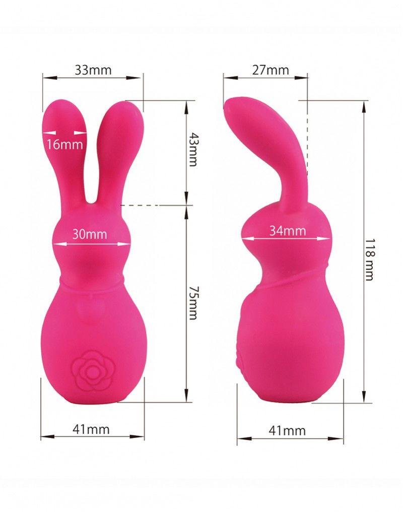 Kawaii - Maro 6 - Rabbit Vibrator - Cerise