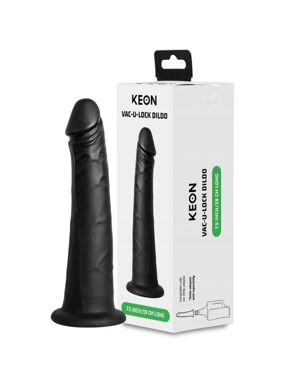 KIIROO - Dildo met vacuümvergrendelingssysteem voor KEON Masturbator - Zwart