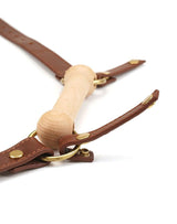 Liebe Seele - Leren Blinders met Mondknevel - Zwart, Bruin & Goud