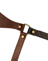 Liebe Seele - Leren Bustier - Zwart, Bruin & Goud