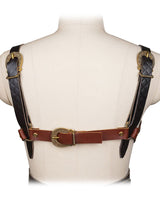 Liebe Seele - Leren Bustier - Zwart, Bruin & Goud