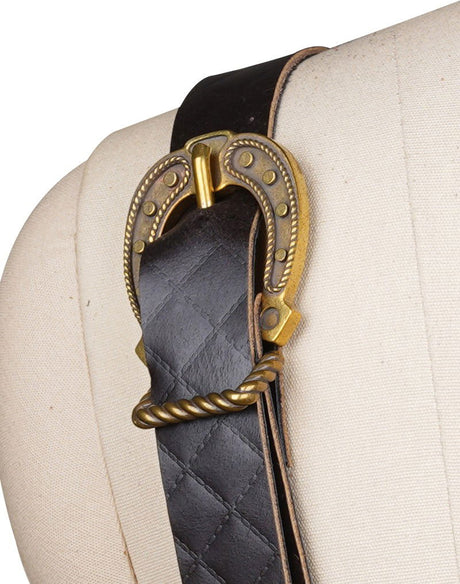 Liebe Seele - Leren Bustier - Zwart, Bruin & Goud