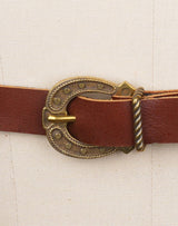 Liebe Seele - Leren Bustier - Zwart, Bruin & Goud