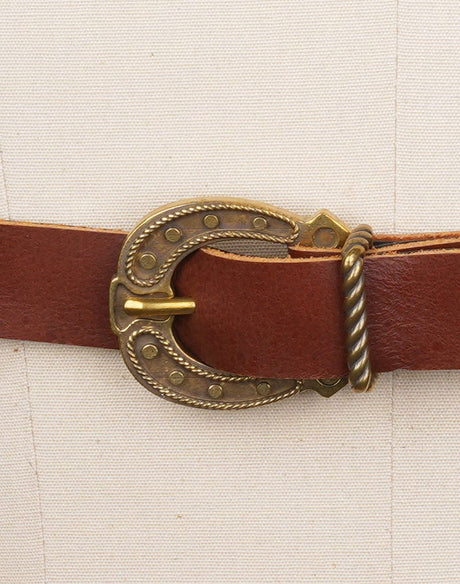 Liebe Seele - Leren Bustier - Zwart, Bruin & Goud