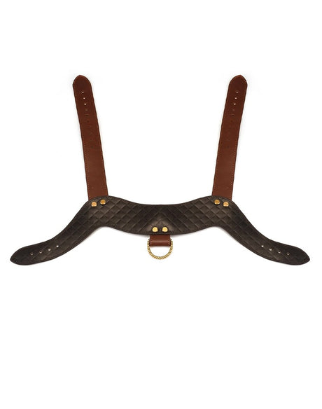 Liebe Seele - Leren Borstharnas - Zwart, Bruin & Goud