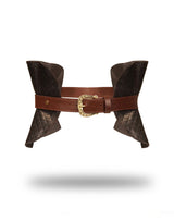 Liebe Seele - Leren Korset - Zwart, Bruin & Goud