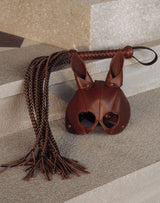 Liebe Seele - Leren Zweep met Strengen - Zwart & Bruin