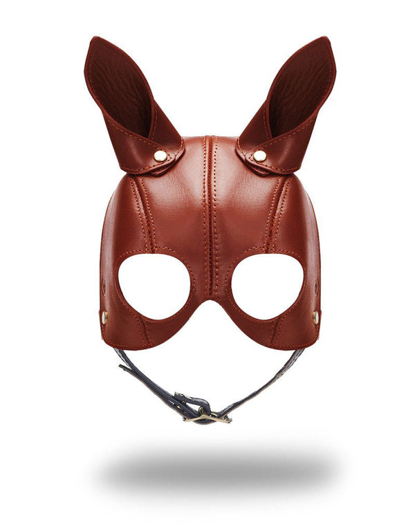 Liebe Seele - Leren Masker met Oren - Zwart, Bruin & Goud