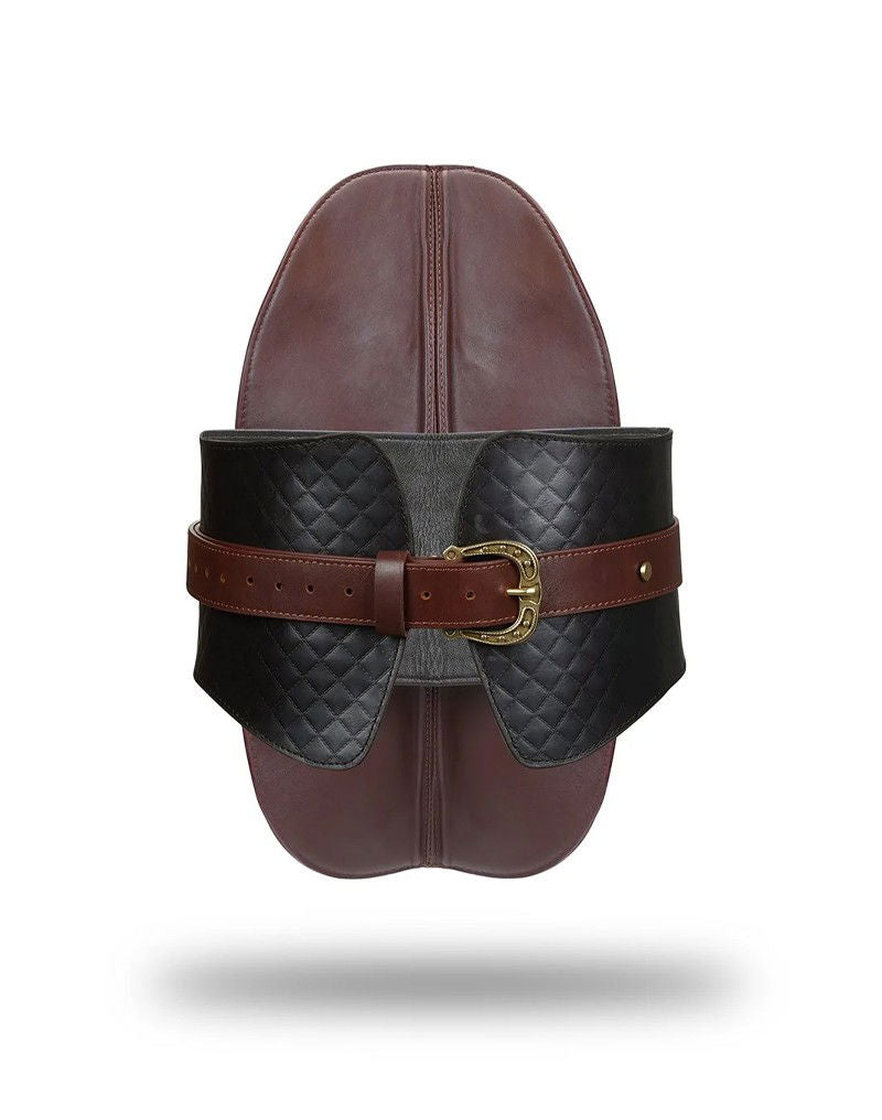 Liebe Seele - Leren Zadel - Zwart, Bruin & Goud