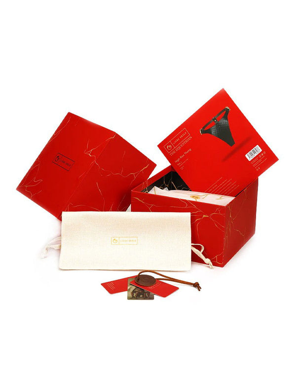 Liebe Seele - Leren String - Zwart, Bruin & Goud