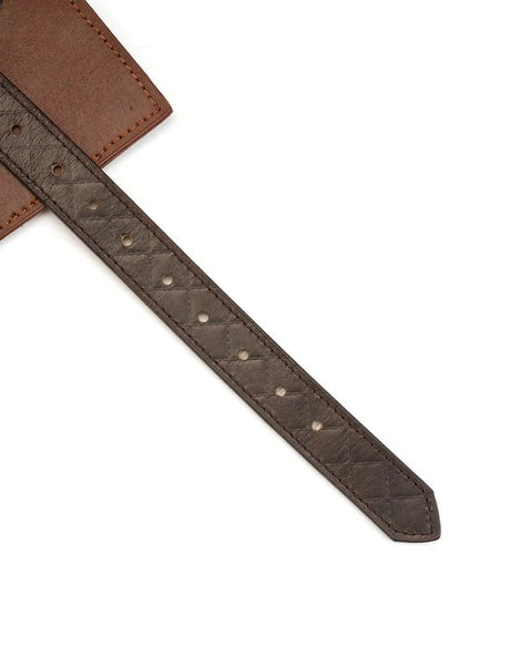 Liebe Seele - Leren Taille Riem met Bretels - Zwart, Bruin & Goud