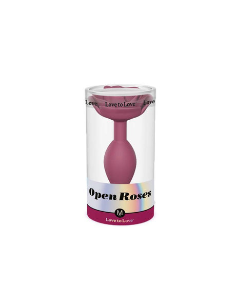 Love to Love - Open Roses Maat M - Butt Plug - Plum