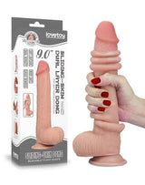 LoveToy - Sliding Skin Dildo 9" / 23 cm (Ø 3.5 CM) - Nude