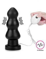LoveToy - King Size Vibrating Anal Rigger 20 cm - Zwart