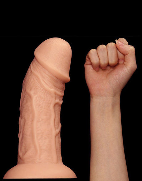 LoveToy - Realistic Curved Dildo 24 cm - Nude
