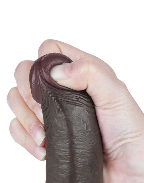 LoveToy - Sliding Skin Dildo 22.8 cm - Zwart