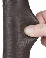 LoveToy - Sliding Skin Dildo 22.8 cm - Zwart