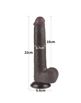 LoveToy - Sliding Skin Dildo 22.8 cm - Zwart