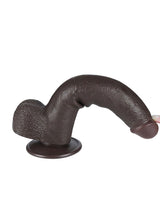 LoveToy - Sliding Skin Dildo 22.8 cm - Zwart