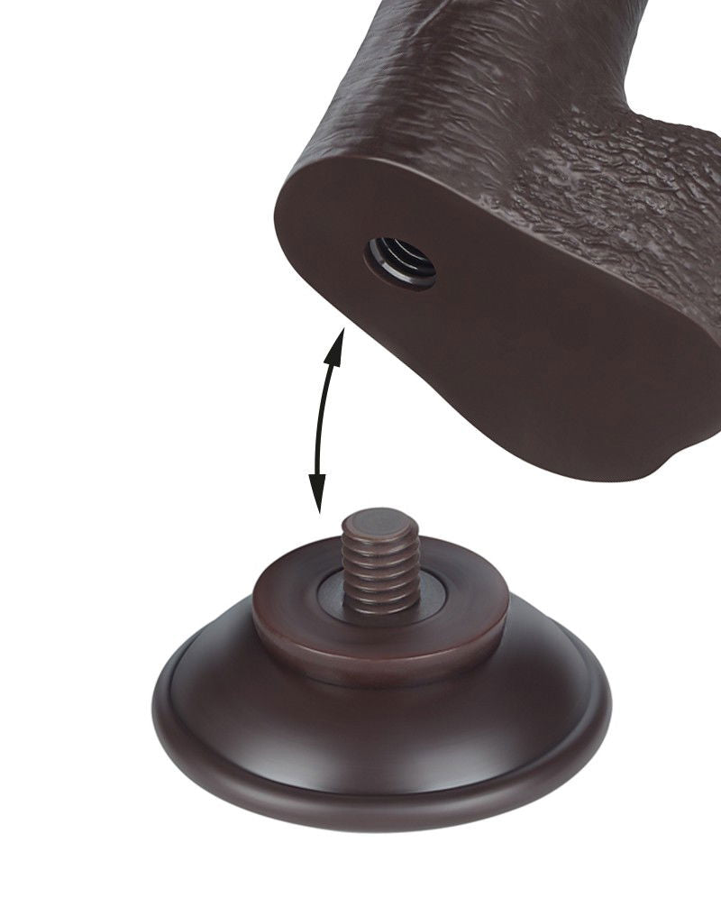 LoveToy - Sliding Skin Dildo 22.8 cm - Zwart