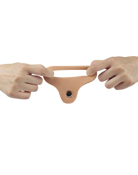 LoveToy - The Ultra Soft Double Vibrerende Dildo 16 cm - Nude