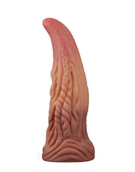 LoveToy - Dildo met Tong 25.4 cm - Nude/Bruin